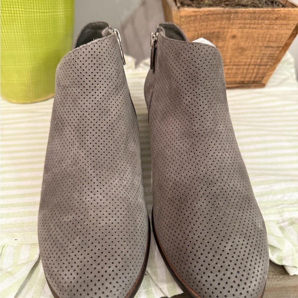 Vince Camuto Gray Parveen Perforated Booties